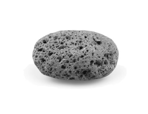 Volcanic stone on white