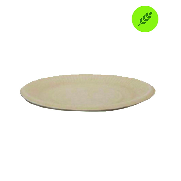 PLATO BIODEGRADABLE COMPOSTABLE BAGAZO DE TRIGO 6" BIORANGE 1,000 PZ.