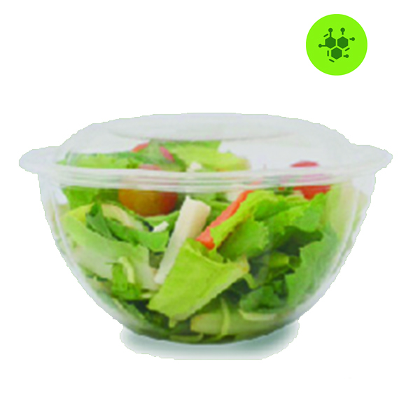 ENSALADERA BIODEGRADBALE COMPOSTABLE PLA 32OZ. BIORANGE 600 PZ.